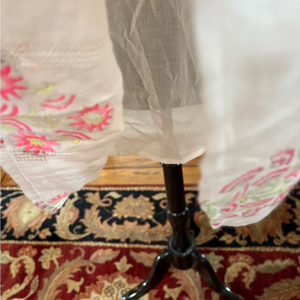Oliphant Cream Dress with Pink Floral Details - Picture 9 of 13